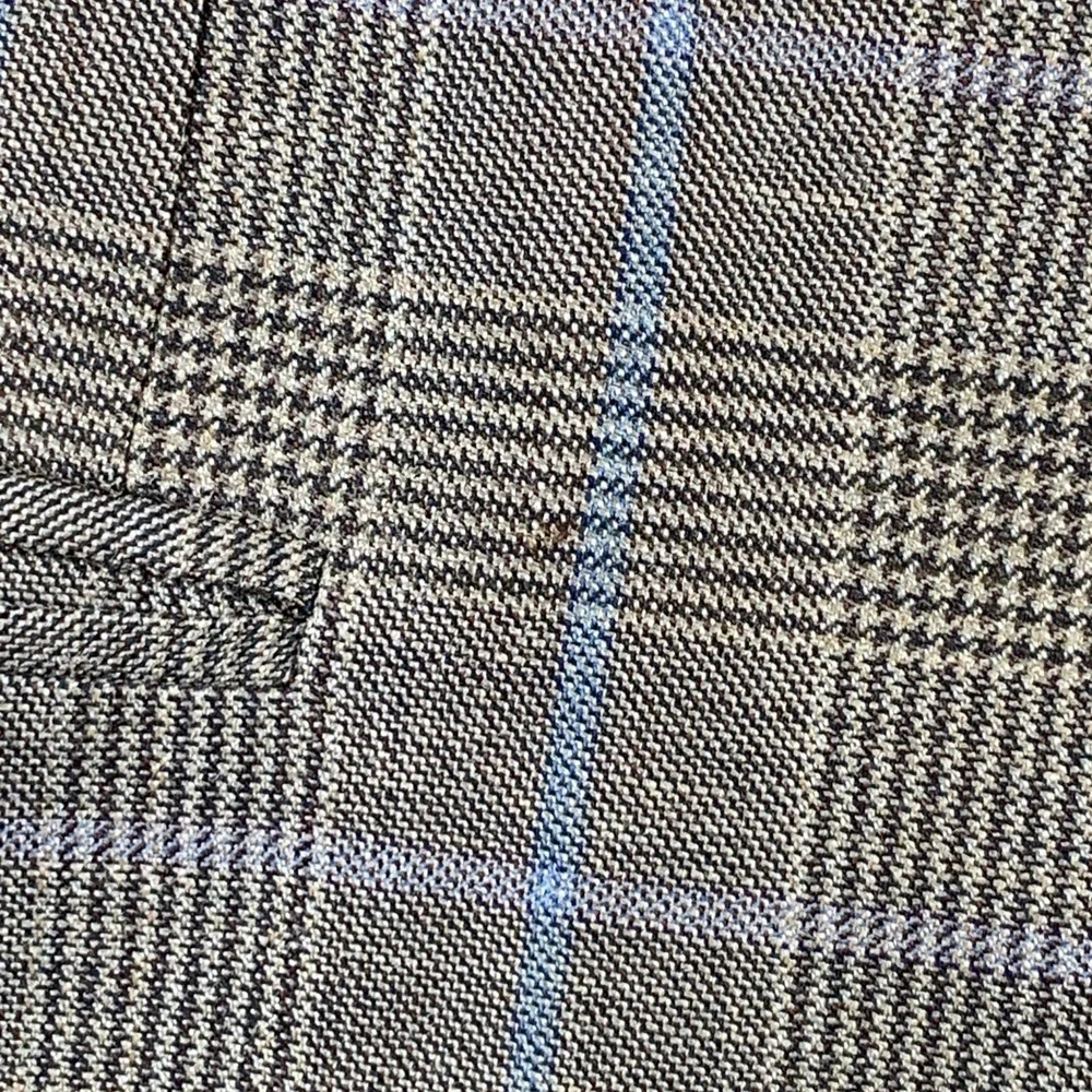 Ermenegildo Zegna Blazer Men 40R Silk Linen Glen Check Windowpane Sport Coat
